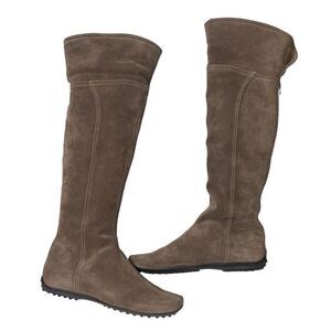 RAPAX Italian Made Tan Brown Suede Knee‎ High Boots Women's Size US 7  EU 37